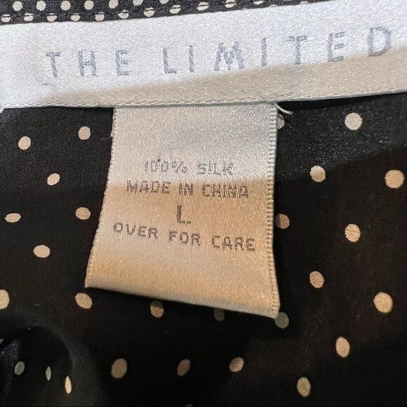 The Limited Black Oversized Button Down Shirt 100% Silk size Large - Picture 5 of 6